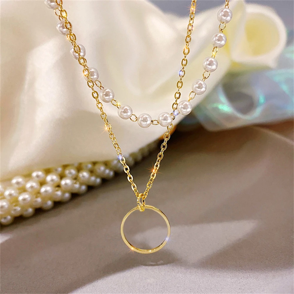 

Elegant Imitation Pearls Clavicle Chain Christmas Choker Necklace For Women Girl Fashion Necklaces Trendy Chunky Jewelry