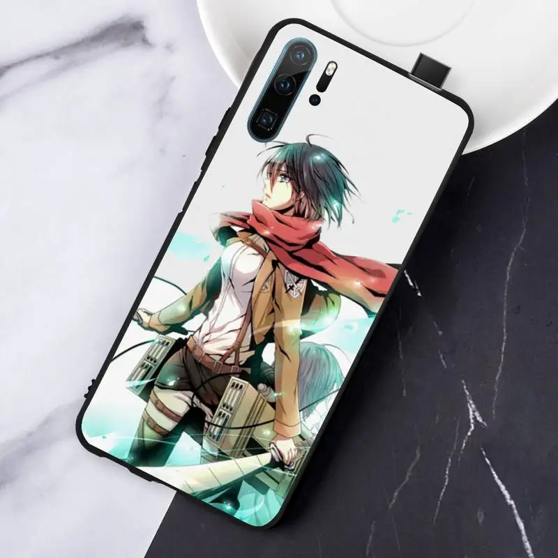 

Attack on Titan Japanese Anime Phone Case Funda For Huawei P9 P10 P20 P30 Lite 2016 2017 2019 plus pro P smart