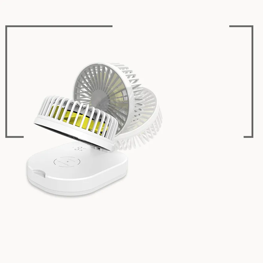 Multifunction Power Bank 10000mah For Xiaomi Mi 9 iPhone 8 X Plus With Qi Wireless Charging Fold Portable Mini Fan Desktop