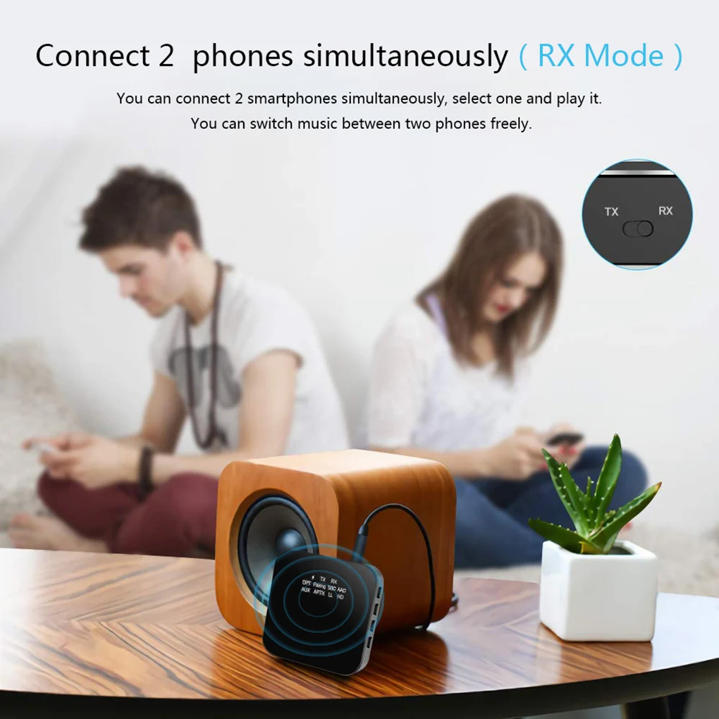 

Высококачественный Bluetooth 5 0 передатчик приемник Динамик ТВ MP3 3 5 мм AUX оптический порт HD музыкальный аудио адаптер