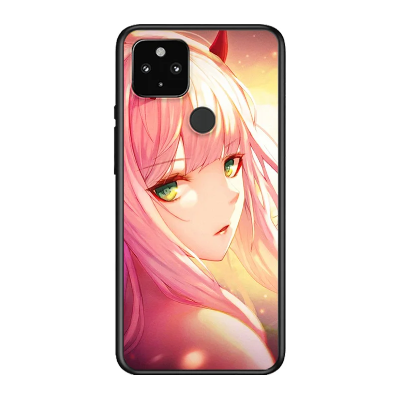 

Anime Darling in the FranXX Zero Two Soft TPU Silicone Black Cover For Google Pixel 5 4A 5G 4 XL Phone Case