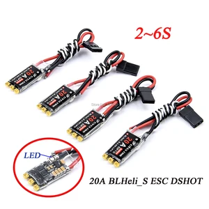 Циклон 20A BLHeli _ S ESC DSHOT 20A ESC BLHeli S регулятор скорости с светодиодный 2-6S для FPV Raing Drone Quadcopter 210 220 250 мм Рамка
