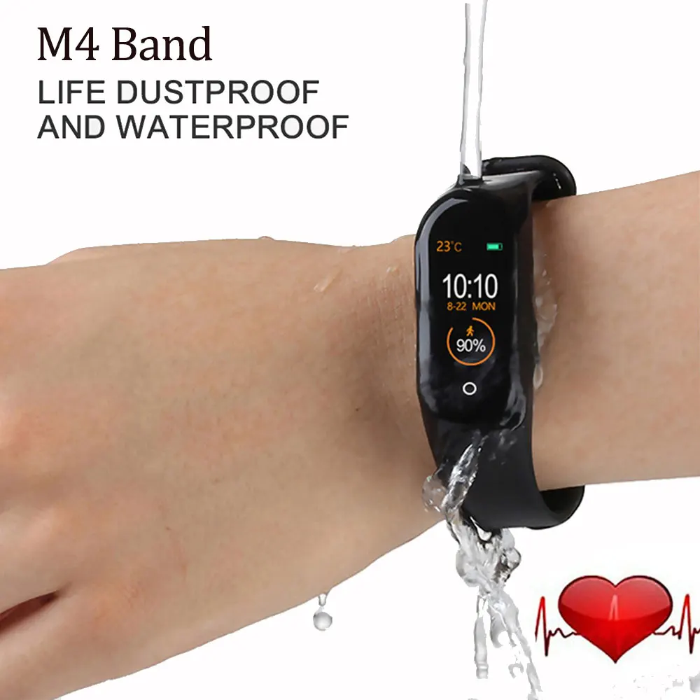 Bluetooth M4 умный спортивный браслет водонепроницаемые часы кровяное давление