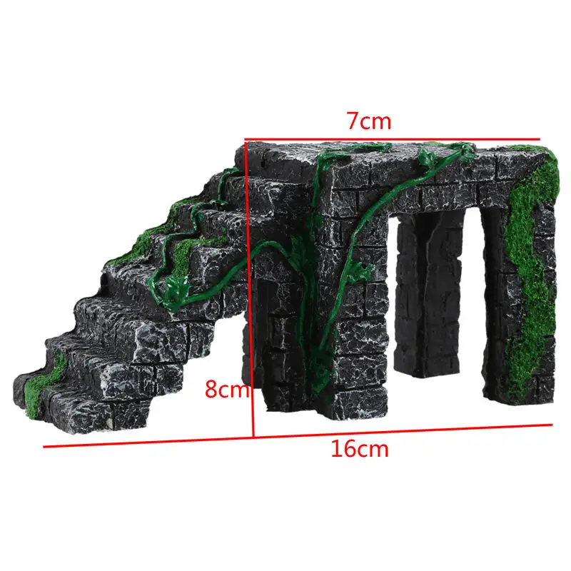 Смола пейзаж аквариумная черепаха пандус Peregrine Climb Stone Habitat ornament|Декорации| |