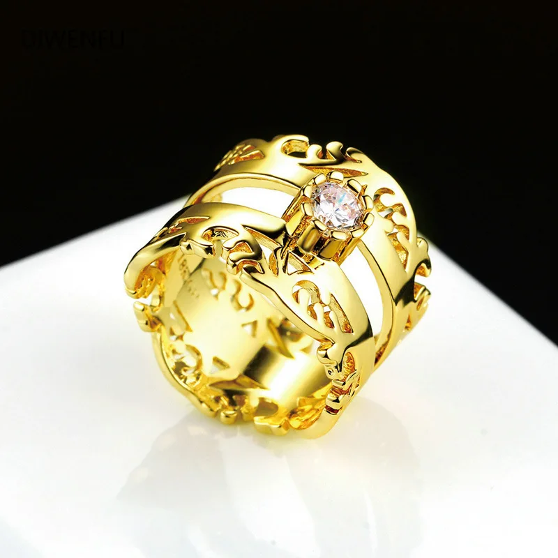 

14K Yellow Gold Diamond Ring for Women Luxury Engagement Bizuteria Fine Jewelry Anillos Gold and Diamond Jewelry Wedding Ring