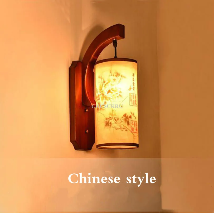Светодиодная настенная лампа в китайском стиле для гостиной одноголовочный