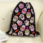 Распродажа, рюкзак на шнурке через плечо с принтом черепа, рюкзак на одно плечо, модная дорожная сумка для хранения, Портативная сумка для телефона