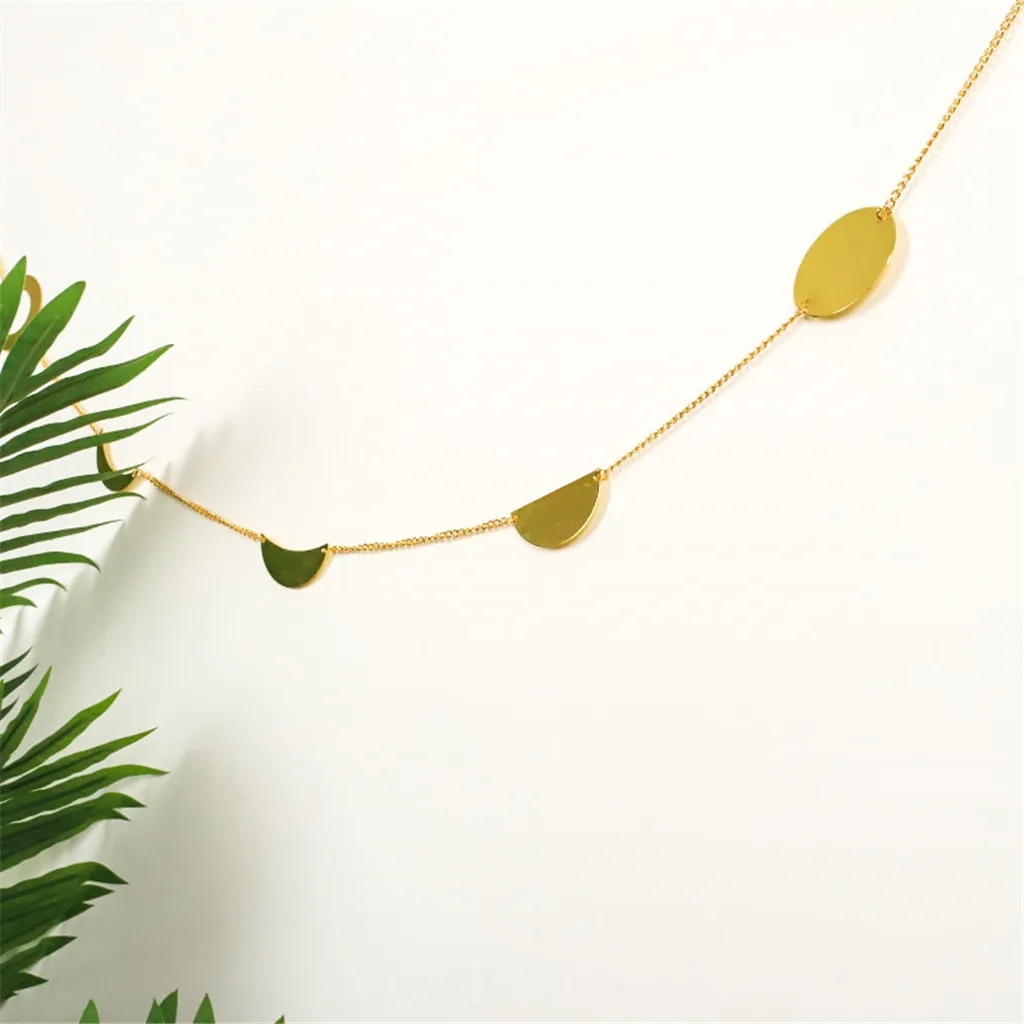 Лунная фаза гирлянды цепи Небесный Бохо богемный Настенный декор квартиры