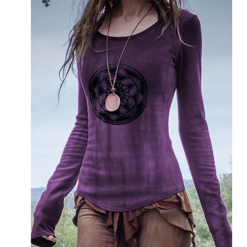 Винтажный готический костюм с принтом рубашка Викинга топы для взрослых и женщин