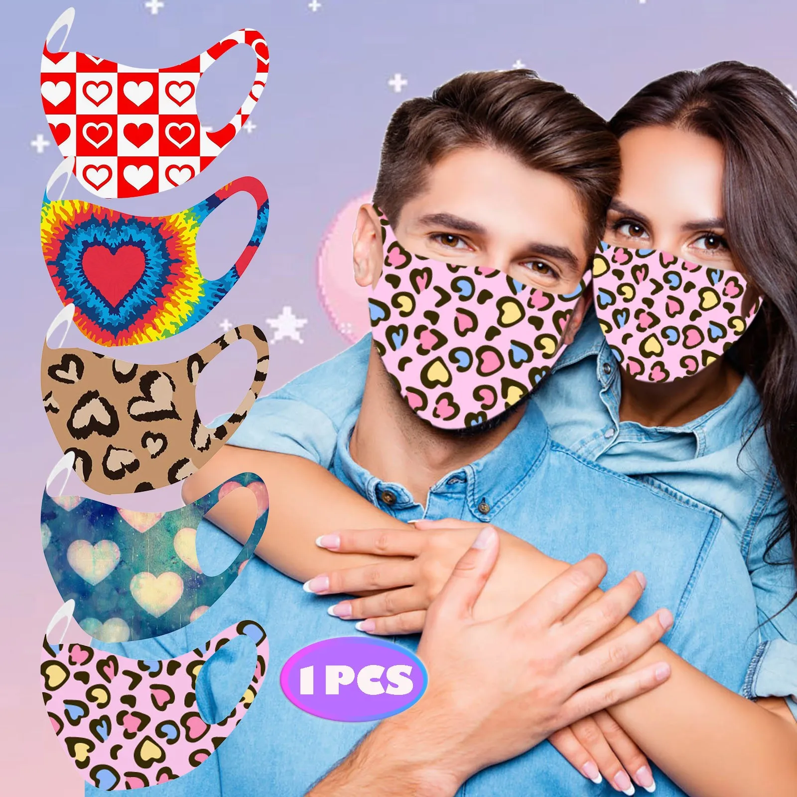 1 шт. маска для взрослых пар из ледяного шелка Ветрозащитная с петлями ушей