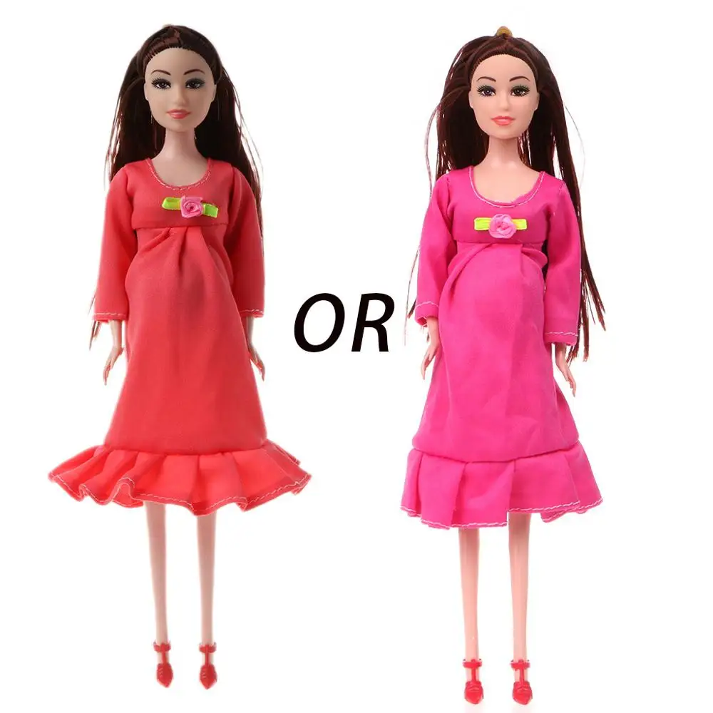 1 шт. сделай сам коричневые волосы настоящая кукла для беременных есть ребенок на