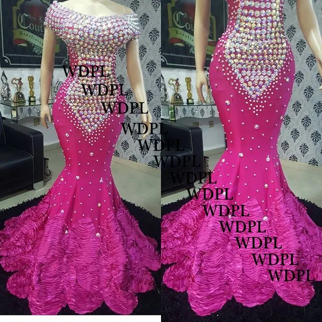 Фуксия Выпускные платья Русалка Великолепное вечернее платье Vestidos на заказ элегантное строгое вечернее платье robe de soiree