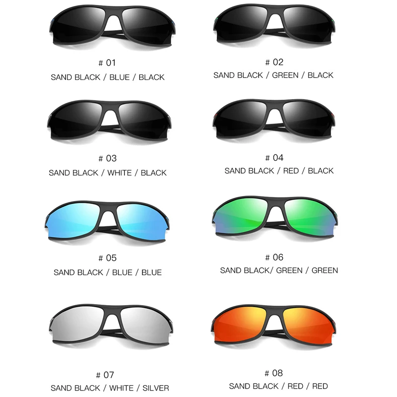 

2021 Fashion Red Mirror Polarized Sports Luxury Sunglasses Men Goggles 2021 Climbing Women Outdoor Elasticity Sun Glasses UV400