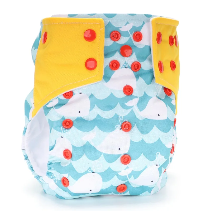 [CHOOEC] 2020 New One Size Baby Washable Reusable Pocket Cloth Diapers Double Breasted Digital Integrated Flower Pattern pant | Мать и