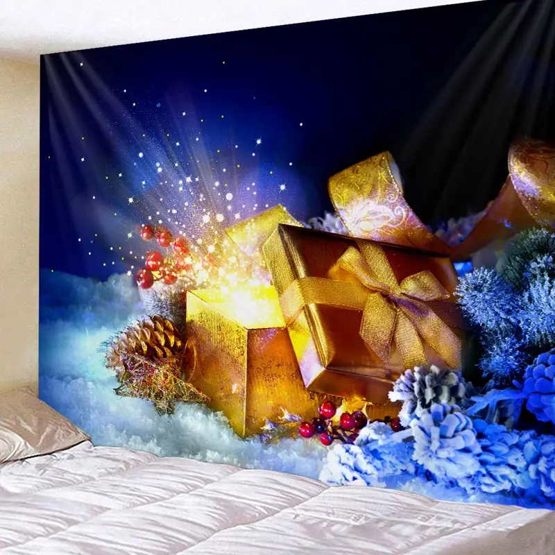 

Рождественский подарок, гобелен на стену с Санта-Клаусом, подвесной гобелен, праздничное украшение, предметы домашнего обихода, большое оде...