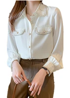 fashionable design autumn winter warm fluff new korean style long sleeved western style top bottoming shirt