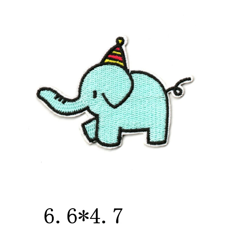 Милые животные нашивка аппликация крокодил слон утюгом на одежду нашивки