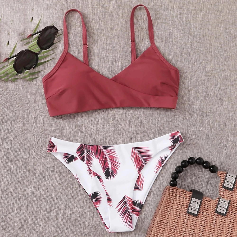 

Push Up Bikini 2021 High Cut Swimwear Women Halter Top Swimsuit Summer Beachwear Bikini Set Floral Bathing Suit Swimsuit Women