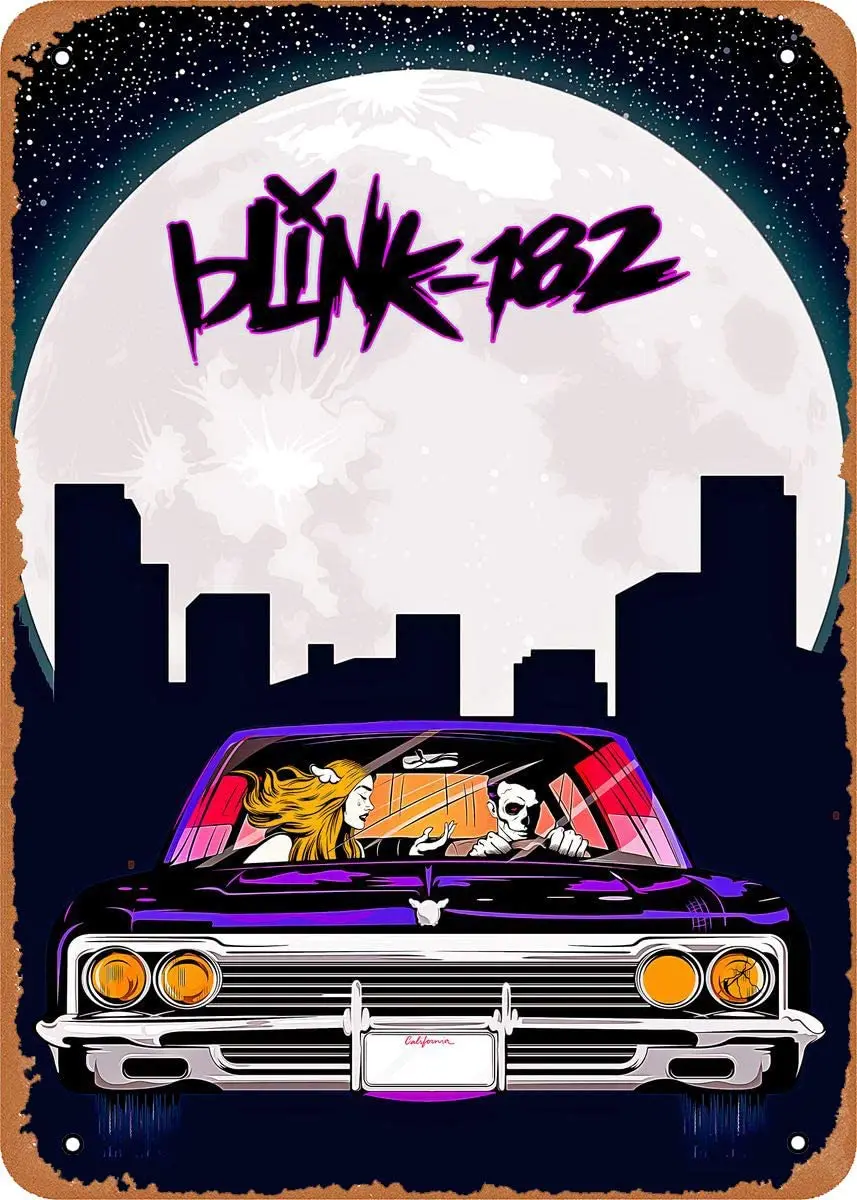 

EICOCO Bands Blink 182 Plaque Poster Metal Tin Sign 8" x 12" Vintage Retro Wall Decor