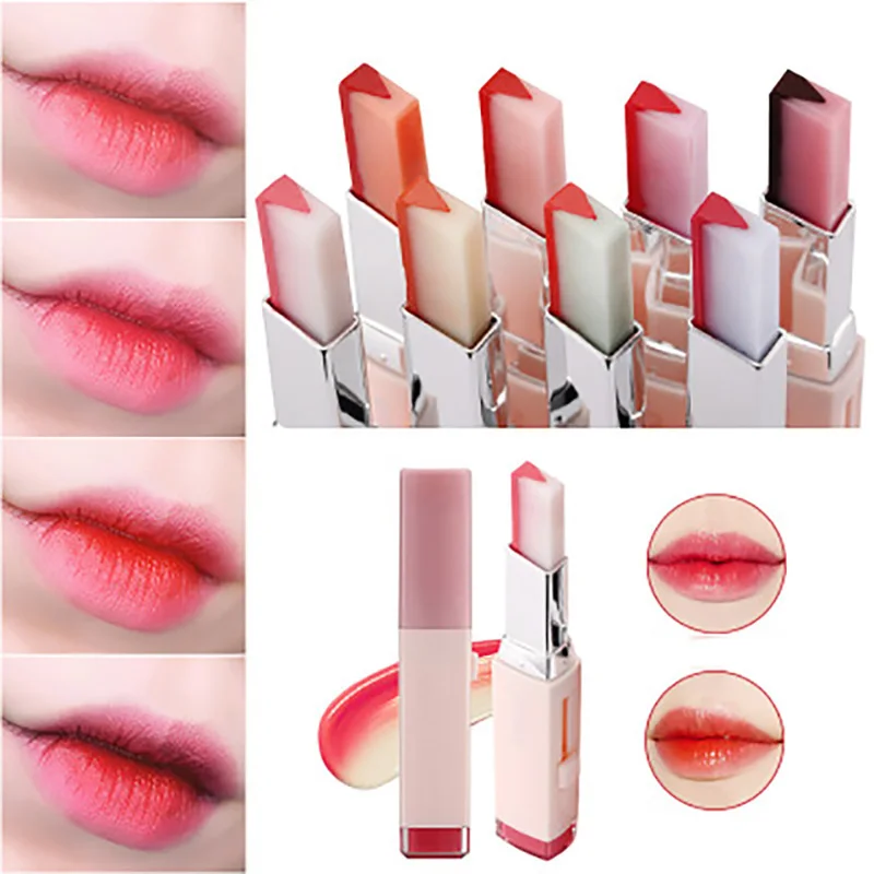 

Fashion Bite V Cutting Two Tone Tint Silky Long Lasting Moisturzing Nourishing Lipstick Balm Lip Cosmetic Makeup
