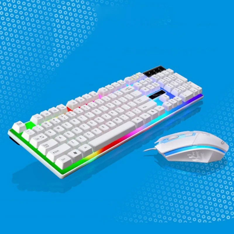 

2.4G USB Wired USB Lighting Keyboard Mouse Sets Portable Mechanical Feel Computer Keyboard Mouse Sets For LP\\PC Computer