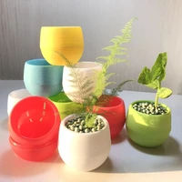 1pc colorful flower pots planters for succulents indoor herb mini potted plants for office decoration garden home accessories