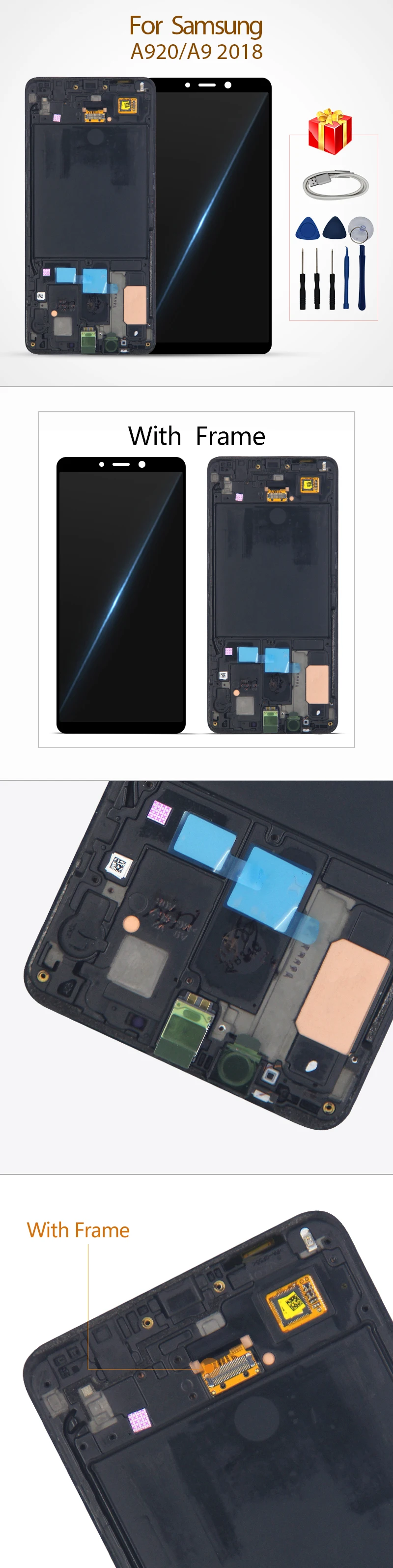 A920 Super AMOLED для samsung Galaxy A9 lcd A920 дисплей сенсорный экран дигитайзер для A9S A9 Star Pro SM-A920F lcd