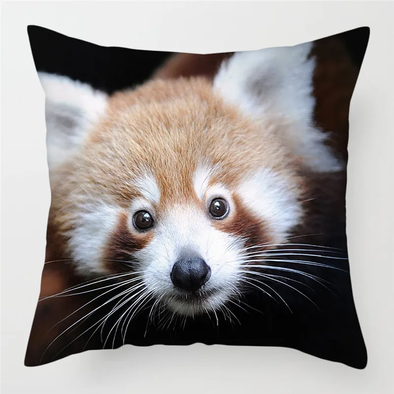 PC07388 Fuwatacchi Милая Подушка-енот крышка размером 45*45 см для диких птиц наволочка с принтом для на диван-кровать для дома стул Декоративные Чехлы на подушки - Цвет: PC07388