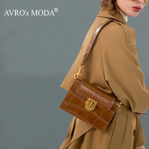 avromoda fashion luxury shoulder bags for women handbag ladies genuine leather crossbody alligator pattern flap square bag 2021 free global shipping