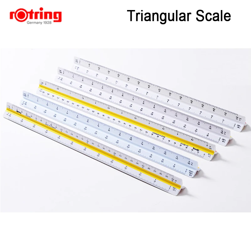 Rotring 30cm Triangular Scale Ruler Engineering Drawing Tools