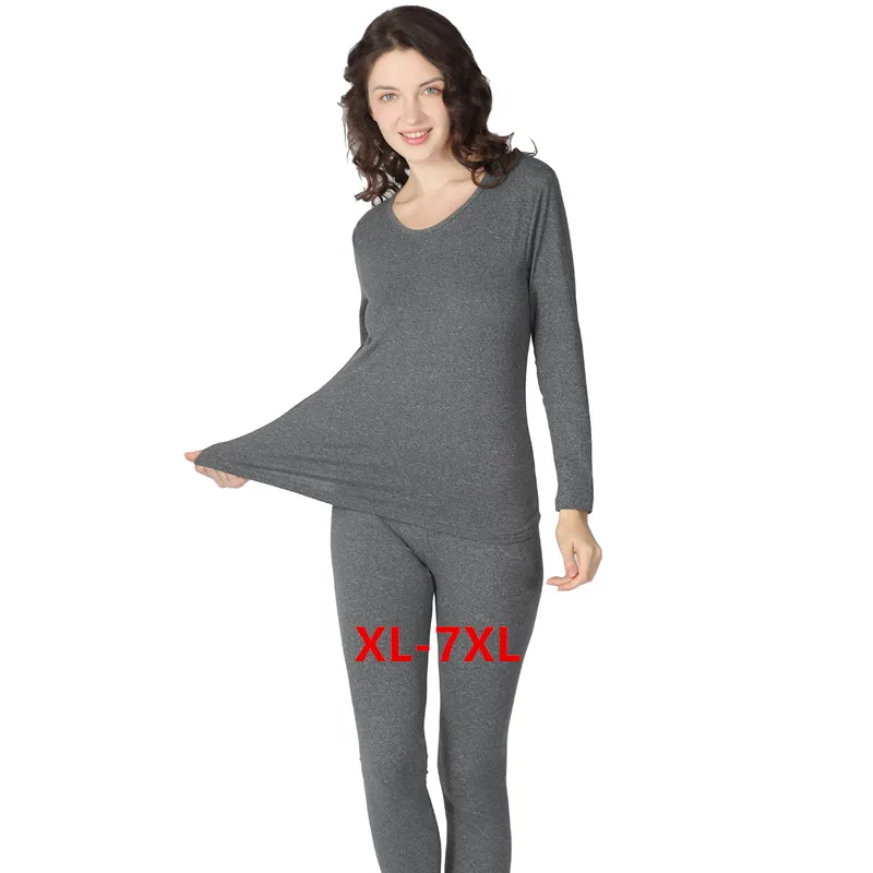Women Autumn Winter Pajamas Plus Fertilizer Large Size Loose Sleepwear Set Casual Cotton Stretch Warm Suit Home Clothes XL-7XL