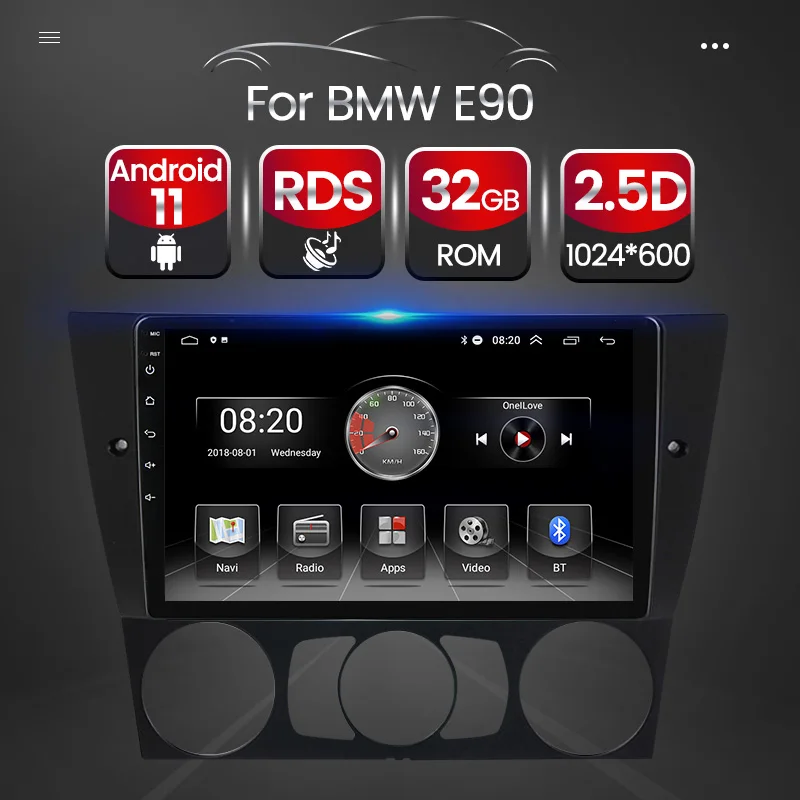 Автомобильный GPS-навигатор TomoStrong Android 11 для BMW 3-Series E90 E91 E92 E93 2005-2013 автомобильный