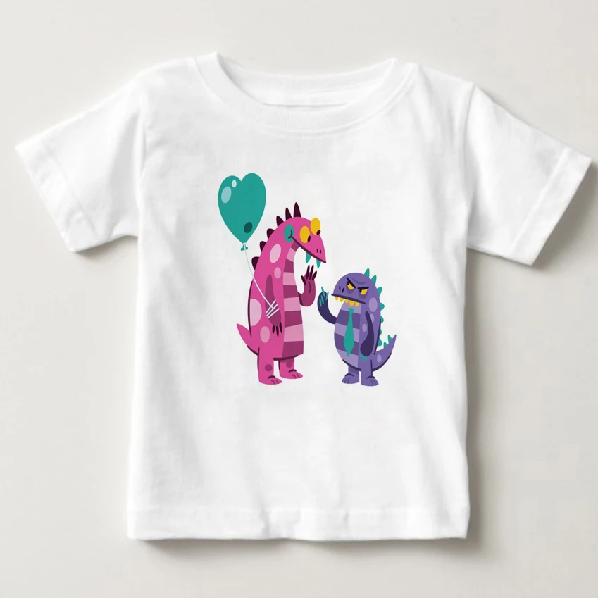 

Summer Fashion Girls & Boys T Shirt Short Sleeve 2020 New Soft Children's Shirt Cotton Tops Cartoon Clothes White Kid T-Shirts