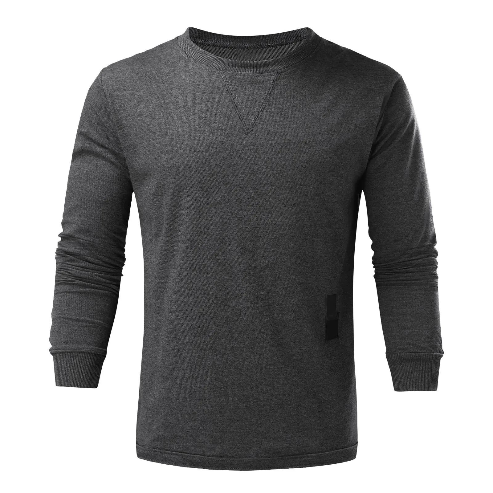 

Men's Fashion Casual Solid Color Long Sleeve Sweater Top Blouse