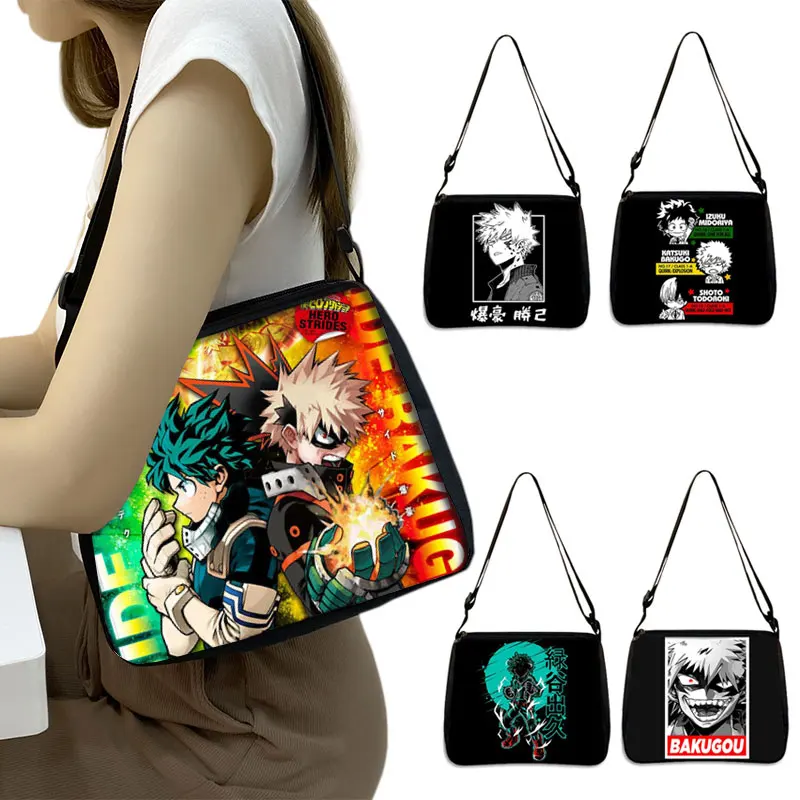 

Anime My Hero Academia Shoulder Bags Women Handbag Izuku Midoriya Might Boku No Hero Academia Clutch Phone Wallet Storage Bag