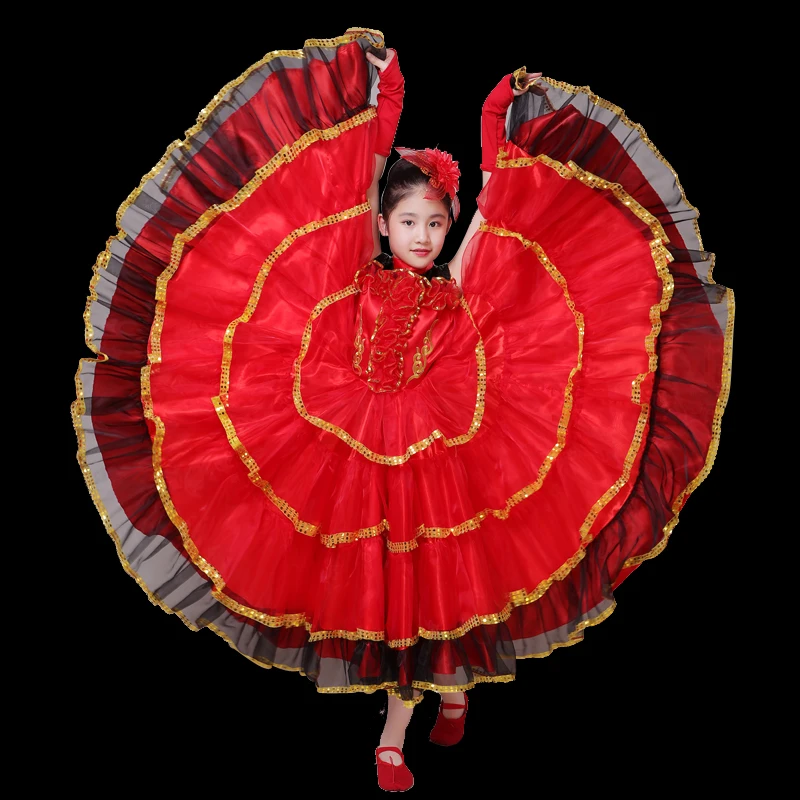 Новинка Платье Фламенко для девочек испанская детская одежда Бальные платья