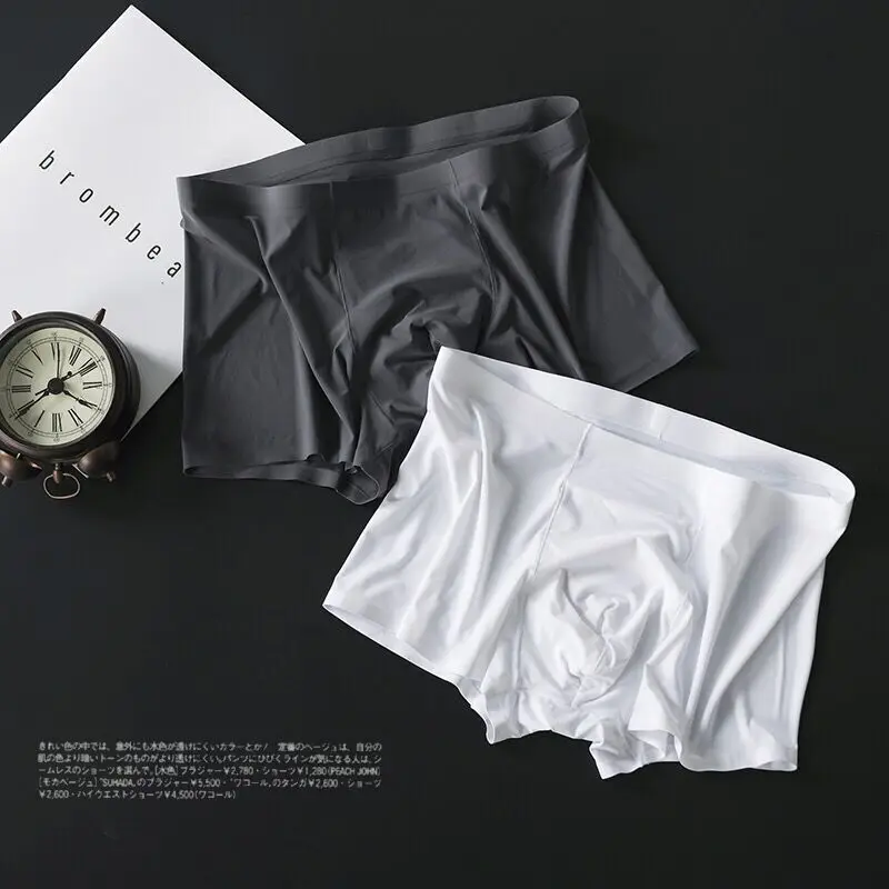 1 шт. мужские Бесшовные трусы боксеры из вискозы|Мужские боксеры| |