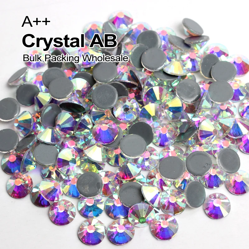 

A++ Bulk Packing high quality Crystal AB Similar Hotfix Rhinestones Ss6 Ss8 Ss10 Ss12 Ss16 Ss20 Ss30 Free Express Shipping