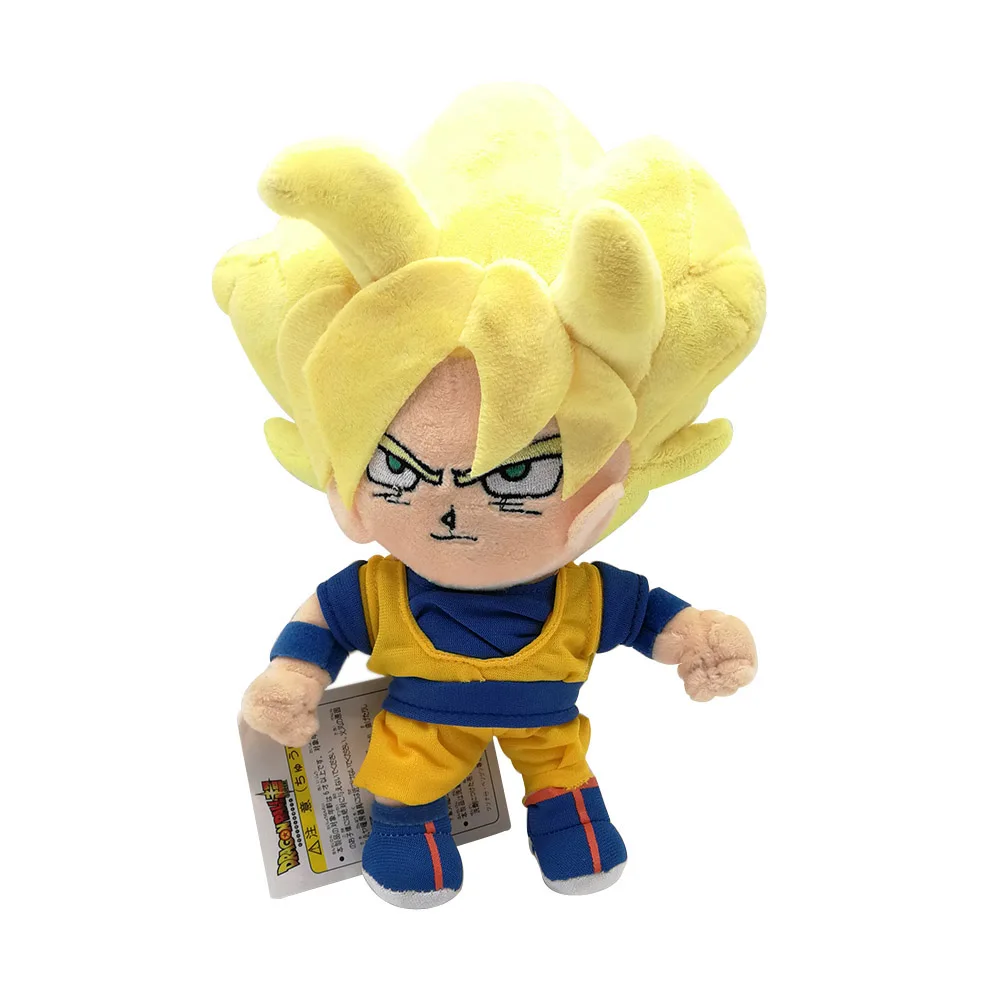 Saiyan Goku 24CM 10/Лот 18 видов стилей DRAGON BALL Goku Kakarotto Majin Buu трусы Piccolo Vegeta 18-23 см Плюшевые Куклы Подвески мягкие игрушки - Цвет: Saiyan Goku 24CM