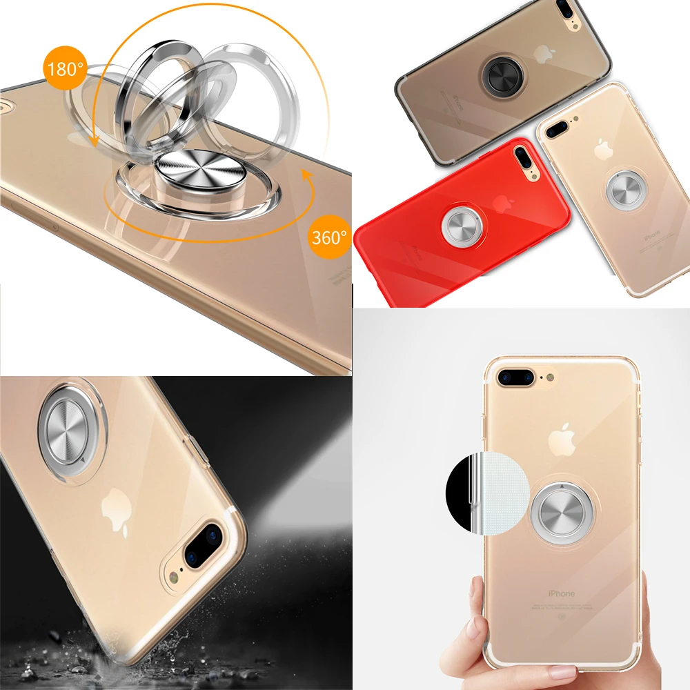 

For Samsung Galaxy S10 Case Soft Ultra Thin Clear Ring Holder Car Magnet Phone Case For Samsung Galaxy S10E S10 Plus S10+ S10 5G