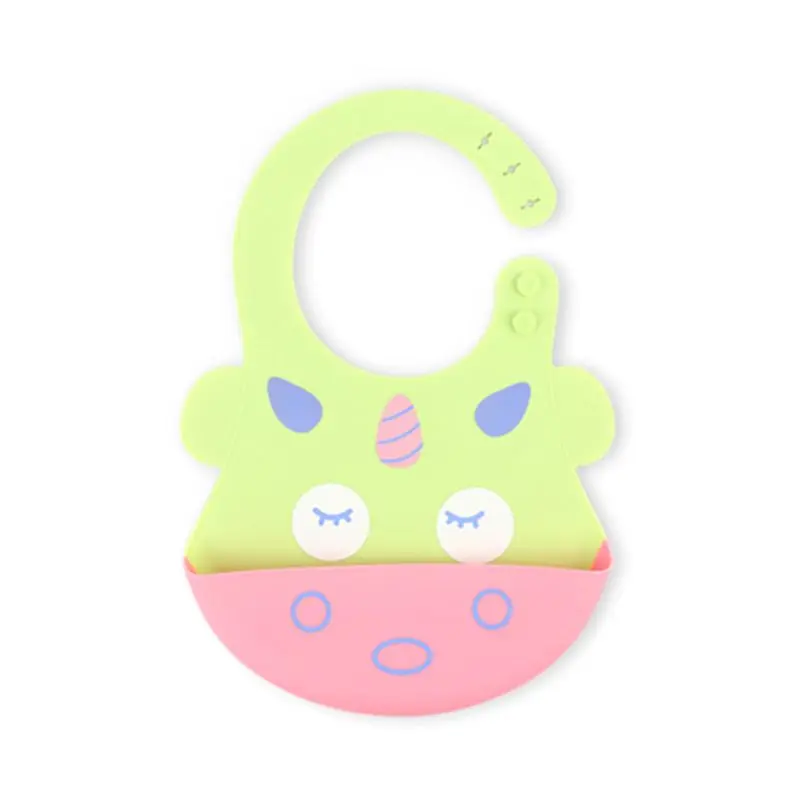 

Silicone Baby Bibs Infant Waterproof Food Catcher Pocket Feeding Saliva Towel A2UB