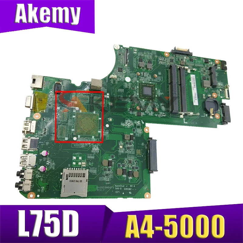 

A000243960 DA0BD9MB8F0 материнская плата для ноутбука toshiba satellite L75D основная плата A4-5000 бортовой процессор DDR3