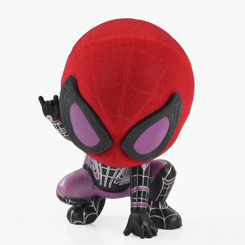 9cm Marvel Avengers Spiderman Q Cute Kawaii PVC Action Figure Collection Decoration Mini Model Toys Dolls Kids Gift Brinquedos - купить по