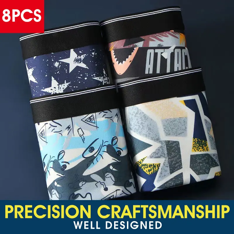 

8 шт., мужские трусы-боксеры