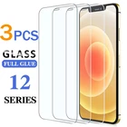 Защитное стекло для iPhone 13 12 11 Pro XS Max X XR 7 8 6s Plus, пленка для экрана для iPhone 13, 12, 11 Pro Max, закаленное стекло, 3 шт.