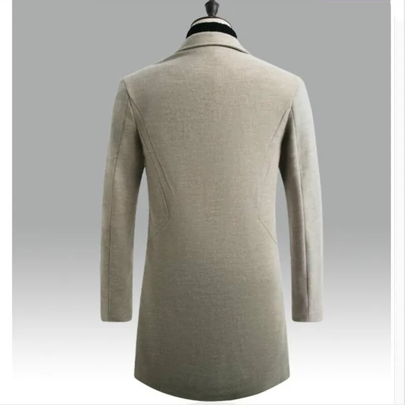 2019 осень и зима Британский стиль мужская Тонкая однотонная длинная Мужская