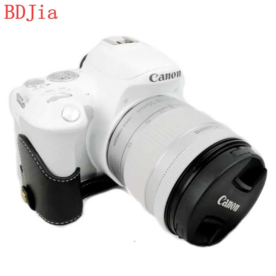 Корпус для половины камеры из натуральной яловой кожи Canon 250D 200D (любой объектив) с