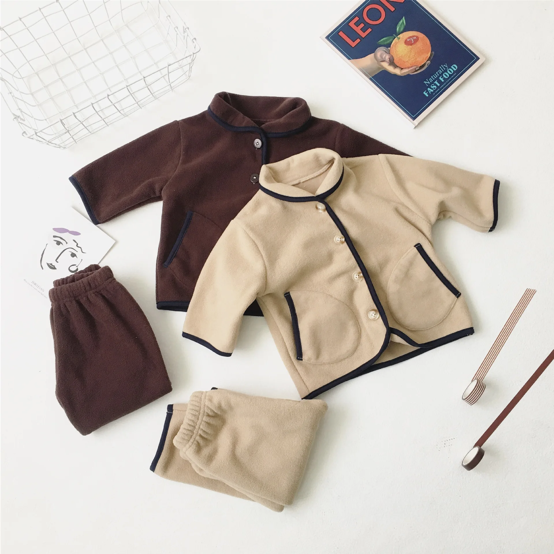 Новинка 2020 года корейские двусторонние флисовые топы для мальчиков и девочек на