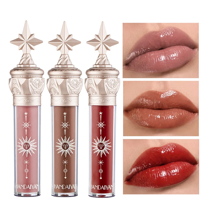 

Little star stick lip gloss lipstick Moisturize Finish Lip Glaze Long Lasting Moisturizing No Fading Non-stick Lipstick