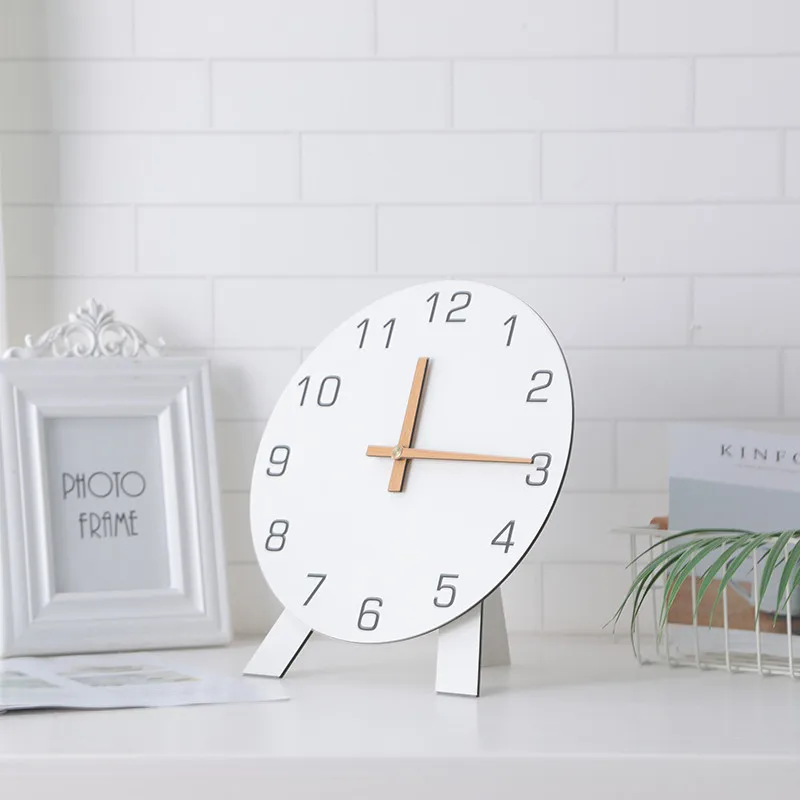 Простые креативные настольные часы для офиса настенные двойного назначения